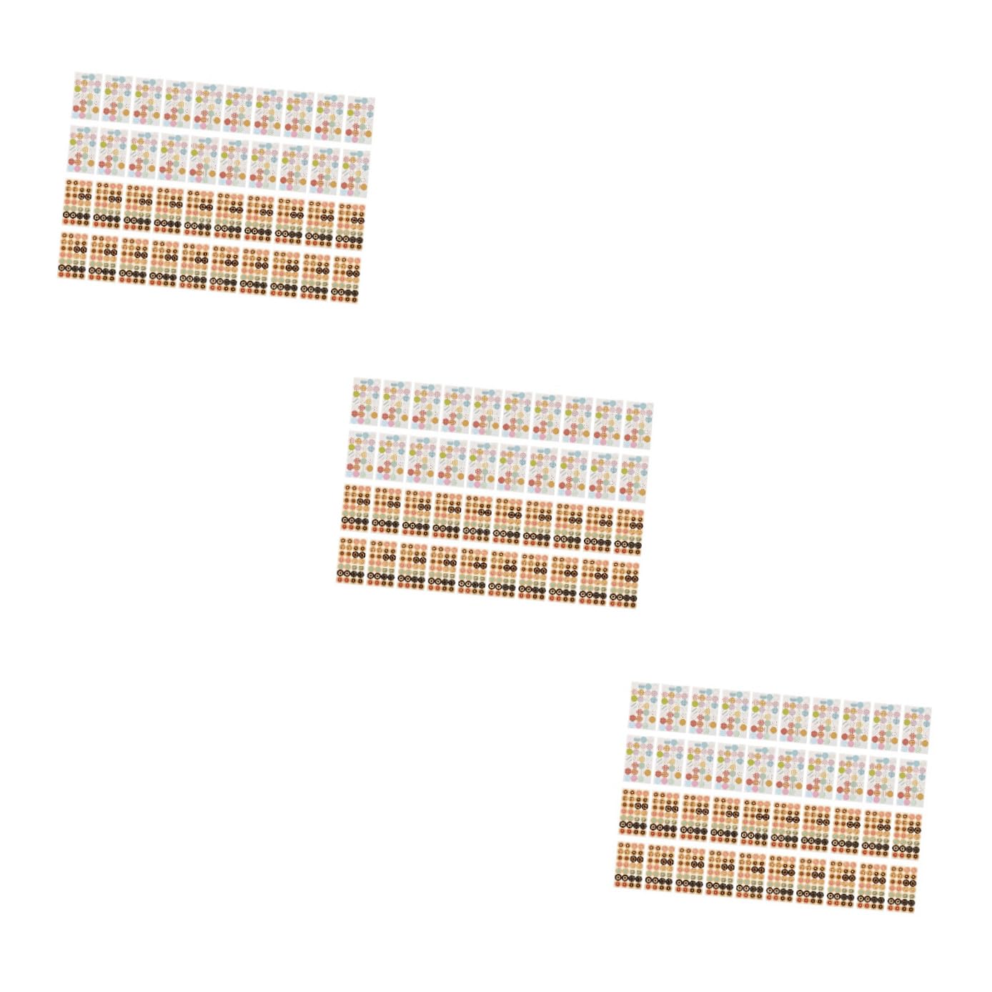Housoutil 3 Set Etichette Adesive Per Carta Stickers Trasparenti Per Quaderni E Progetti Creativi Per Pianificazione E Decorazioni Te 40 Fogli*3