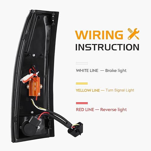 Miniatura 4 de Conjunto de luces traseras + 3 luz de freno de carga para Chevy GMC CK 1500 2500 3500 88-99, para Chevy Silverado 94-98, para Blazer 92-94, luces