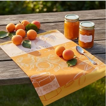Metr Coucke, Delice dAbricots Apricot Delight French Kitchen/Tea Towel 100% Cotton, Imported