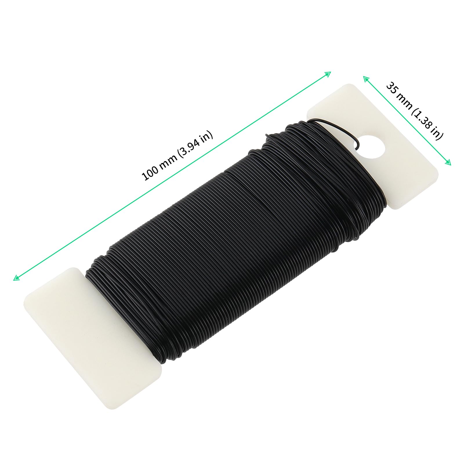 2 Rouleaux De Fil De Fleuriste Noir De 0.35 Mm Pour Arrangements