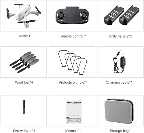 Miniatura 9 de GoolRC Mini dron S88 con cámara para adultos, 4K HD FPV Drone para niños, posicionamiento de flujo óptico RC Quadcopter con giro 3D, retención de