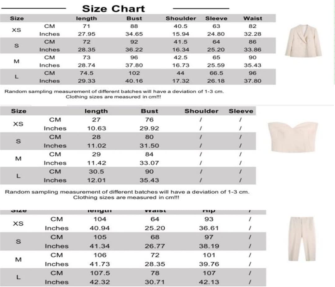 Traje ajustado de doble botonadura para mujer, 3 piezas, casual, oficina, cintura alta, pantalones sueltos, cuello en V