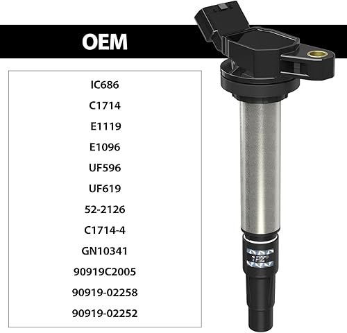 Miniatura 6 de 1PZ UFC-D8K Paquete de bobinas de encendido UF596 y bujías de iridio 93501 Juego de 4 piezas de repuesto para Toyota Prius Corolla Matrix V CT200H