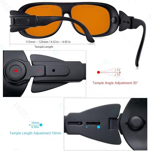 Miniatura 2 de FreeMascot OD 6+ 190nm-490nm Longitud de onda UV luz ultravioletavioleta y gafas de seguridad láser azules