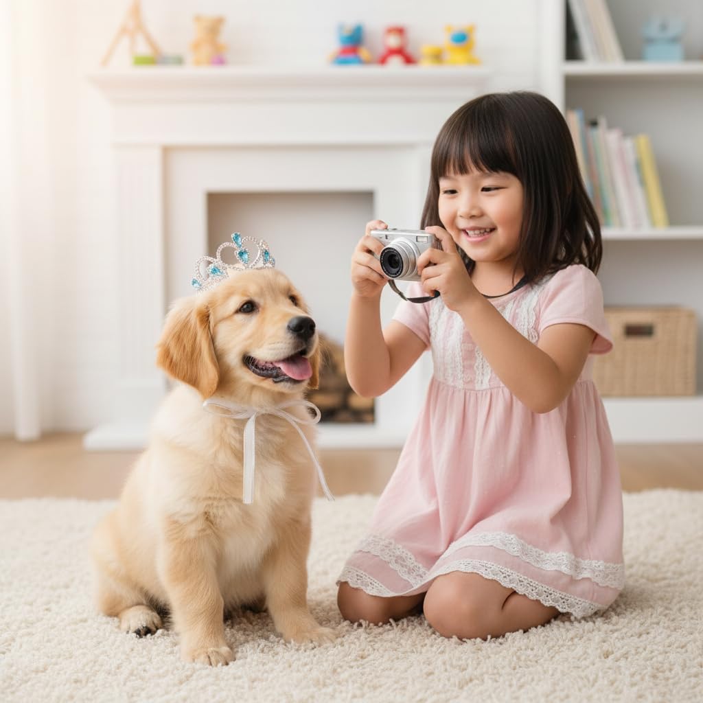 Lovelyshop Princess Pet Tiara Crown for Cats & Dogs, M, Blue image 5