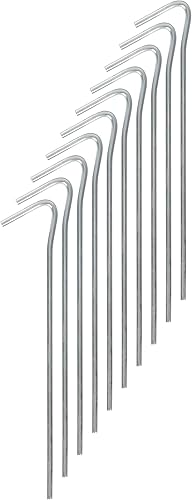 Miniatura 1 de Mountain Warehouse estacas para tiendas de campaña (gancho redondo, acero10pk
