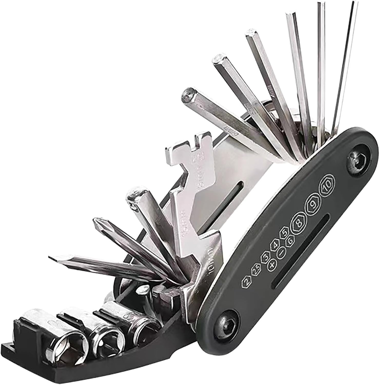 YIKANGHENG Hex Keys and Sleeve Sets, 16 In 1 Stainless Steel Metric Multi Function Inner Hexagon Spanner, Socket and Screwdriver for Household and Repairing (1)