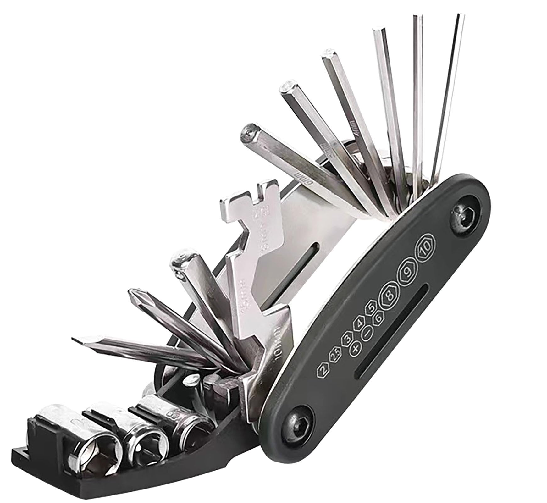 YIKANGHENG Hex Keys and Sleeve Sets, 16 In 1 Stainless Steel Metric Multi Function Inner Hexagon Spanner, Socket and Screwdriver for Household and