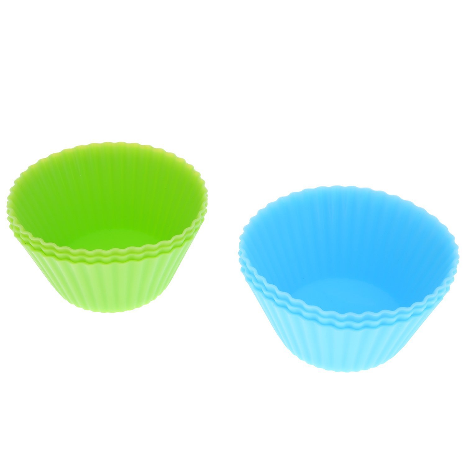 12 Pieces Non Stick Silicone Bakeware Baking Cake Moulds Perfect