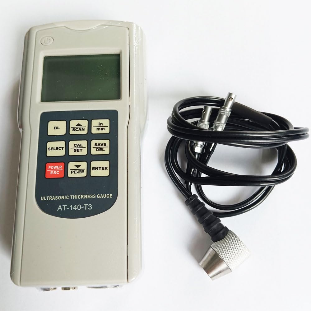 Miernik Grubości Cyfrowy ultradźwiękowy miernik grubości LCD AT-140T3 z podświetleniem zakres od 1,00 mm do 300 Pomiar