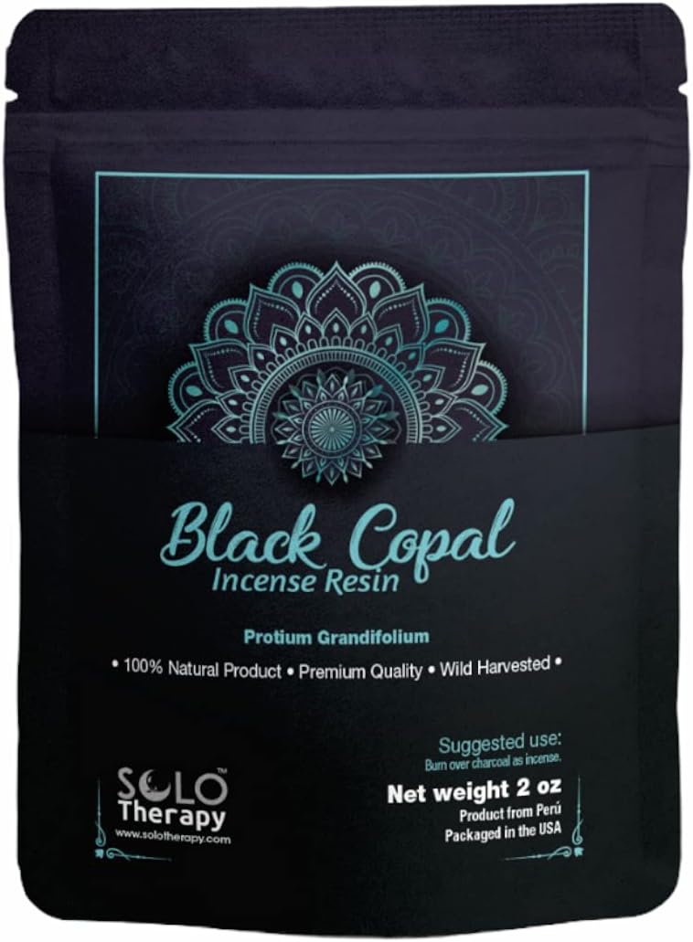 Black Copal Incense, 2 oz, Copal Incense, Copal Negro De Peru, Sustainably Harvested, Premium Quality, Peruvian Black Copal, Protium Grandifolium, Resealable Bag, Product from Peru