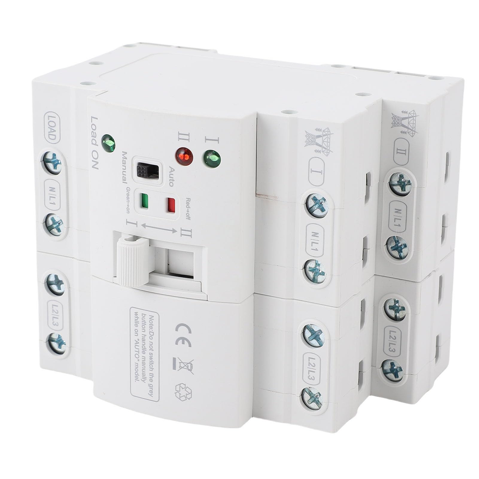 Alomejor Automatyczny Ręczny Przełącznik Zasilania Mini ATS 4P 80A dla Domowych Generatorów i Centrów Danych Materiał PC Podwójny Zasilacz