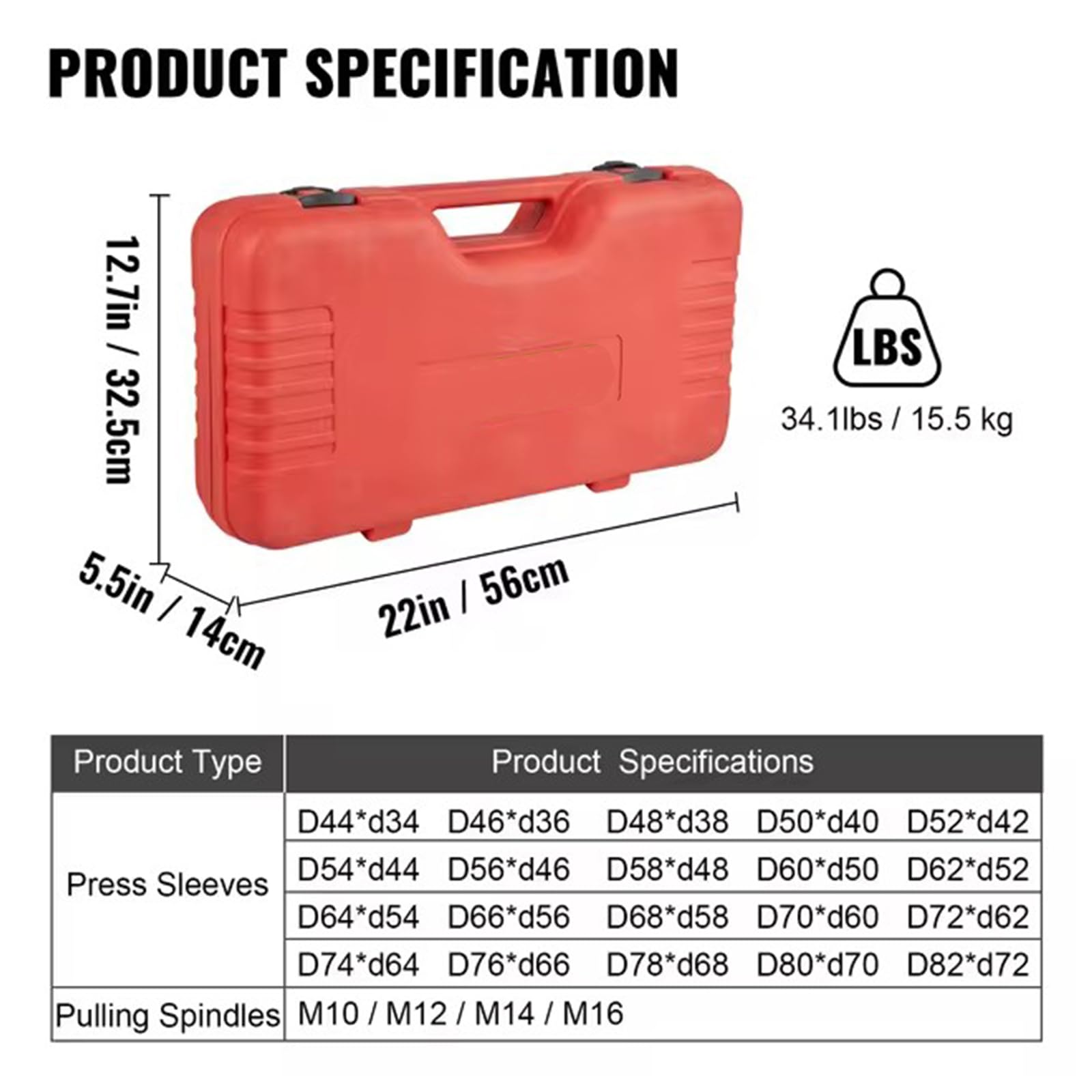 Kit universal de manguito de presión y extracción de coche, herramienta de rodamientos para reparación de automóviles, mantenimiento de automóviles, 26 piezas