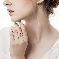 Vista 11 de Fidget Spinner Anxiety Rings for Women: Sterling Silver Lotus Moon Star Sunflower Ring Stress Relieving Calm Ring Jewelry Gifts for Daughter