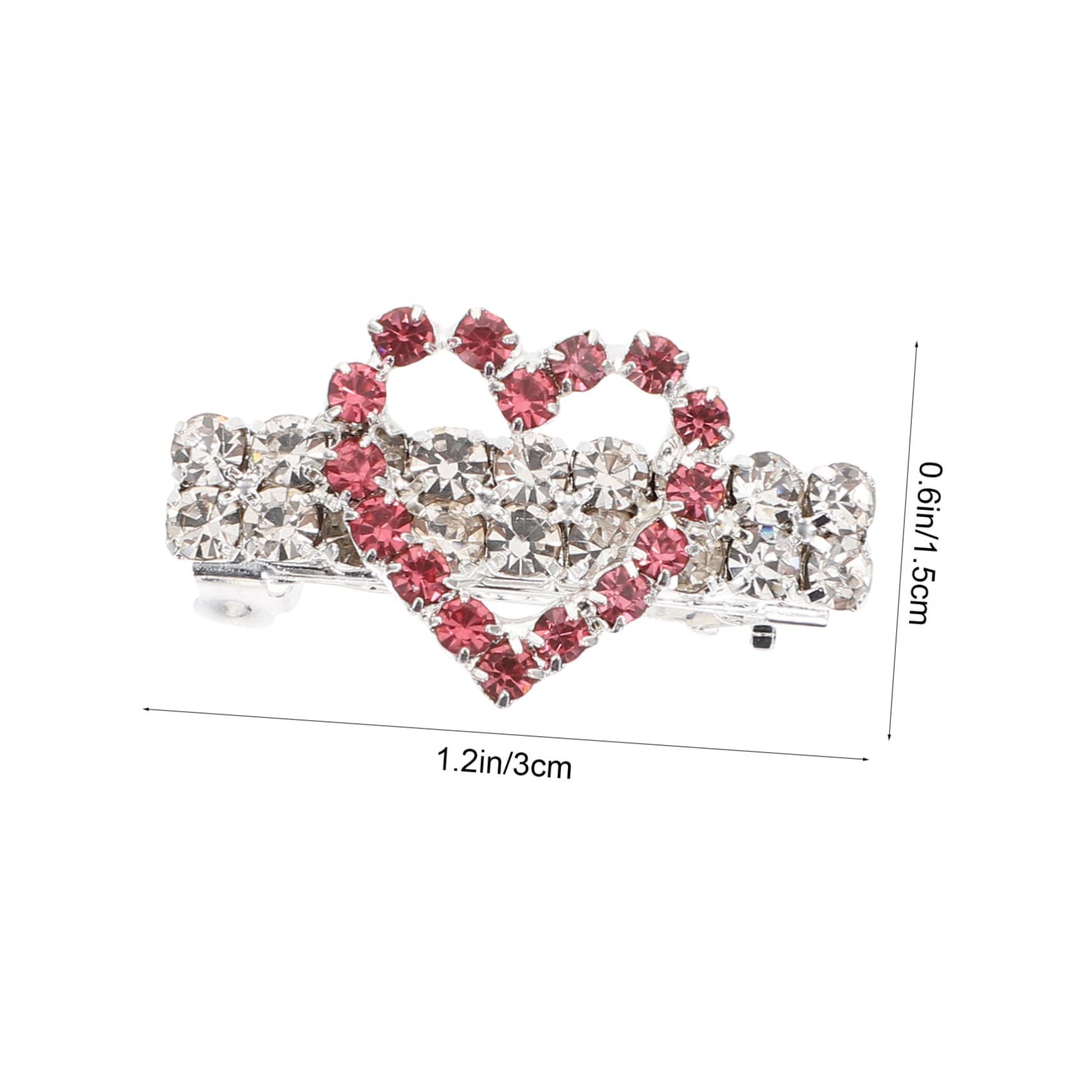 KESYOO 2pcs Heart Shape Pet Hairpins Decorative Dog Cat Clips for Puppy Headdress Safe Material for Special Occasions