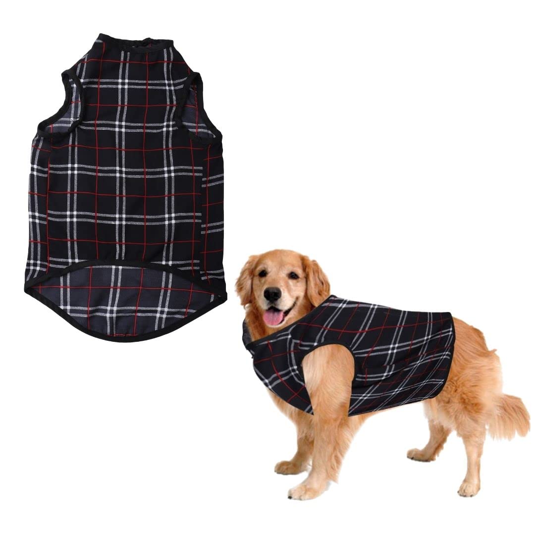 Sage Square Funky Soft Material Dog T-Shirt | Cool/Funky Print Pet | Soft Light Weight | Comfortable & Breathable Dog Clothing | Trendy Vest Outfit (Black Check Print) (XXXLarge - 30inch) (B0B73S7T9Z) Amazon Price History, Amazon Price Tracker