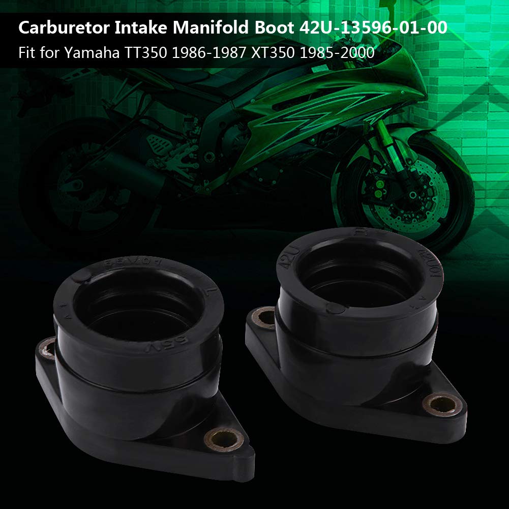 Botas de admisión de carburador 2 piezas Bota de admisión de carburador para 86-87 XT350 85-00 42U-13596-01-00 xt350 admisión botas de carburador xt350 para bota de admisión