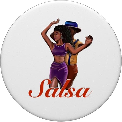 Miniatura 3 de Dance - Afro Latina - African American Couple dancing Salsa PopSockets Standard PopGrip
