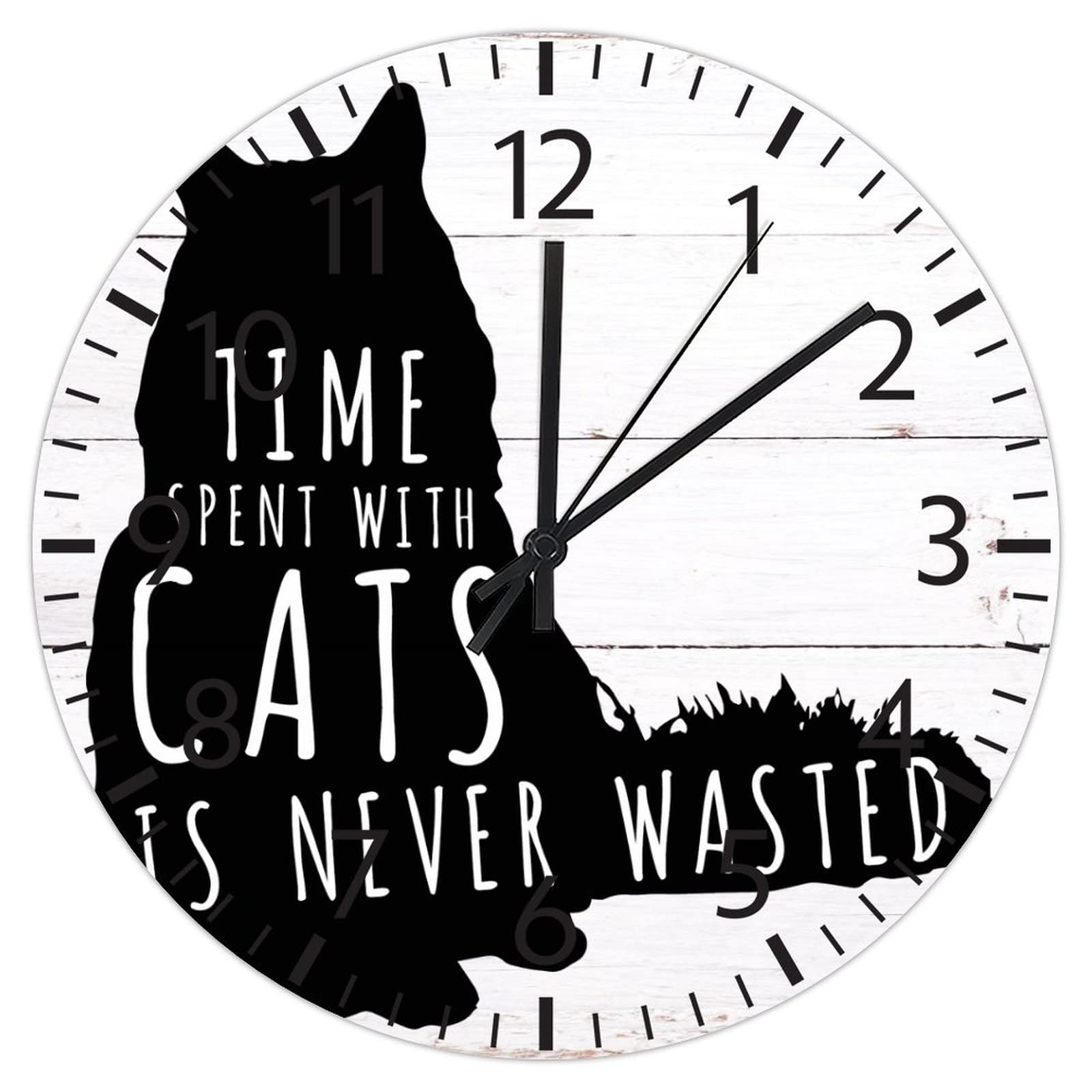 Horloge murale suspendue 30 cm : le cadeau idéal pour les amoureux des chats