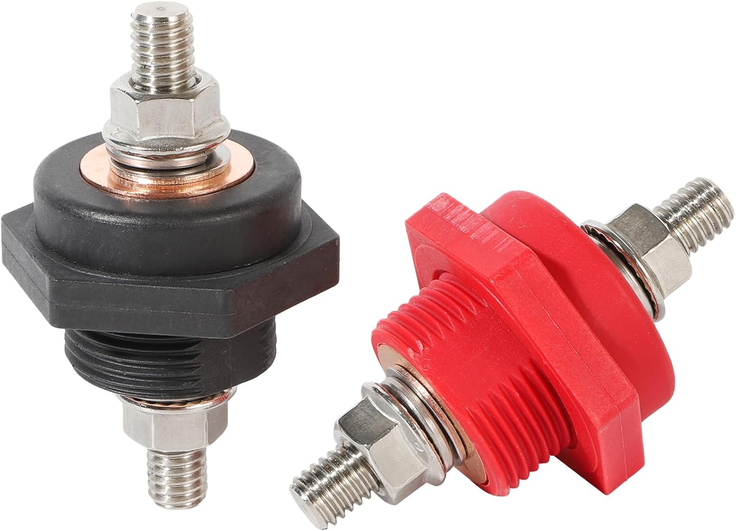 2pcs 12VDC 440AMP Red and Black 3/8" Thru Panel Battery Terminal Connectors