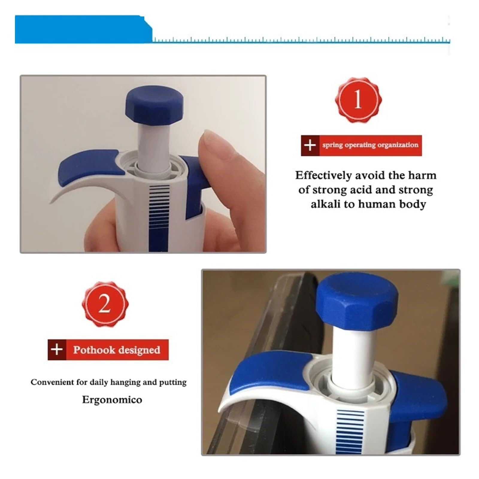 Pipeta Pipeta De Laboratorio Micropipeta Volumen Ajustable Automática Un Solo Canal 0,1-10 Ml para laboratorio(20-200ul)