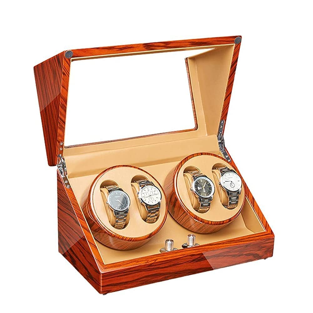 Uhrenbeweger, automatische Uhrenbewegerbox mit leisem Motor, 5 Rotationsmodi, Displayhalter, Organizer, Aufbewahrungskoffer für die meisten Armbanduhren, Uhrenbeweger