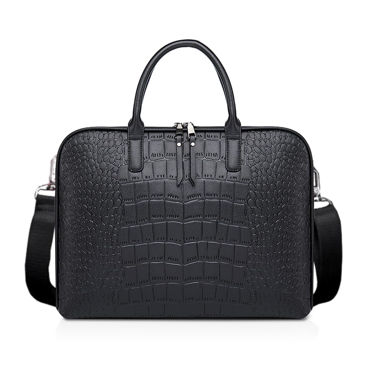 FANDARE Herenkoffer, laptoptas, schoudertassen, zakelijke tassen, heren, leer, handtas, waterdicht, messengertas, crossbody tas, grijs., L, Koffer
