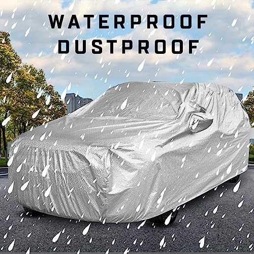 Image of Auto Hub Car Cover Compatible with Hyundai Verna Old (Model : 2010-2016) with Mirror Pocket and Soft Cotton Lining,Waterproof Verna Car Cover, Metallic Silver
