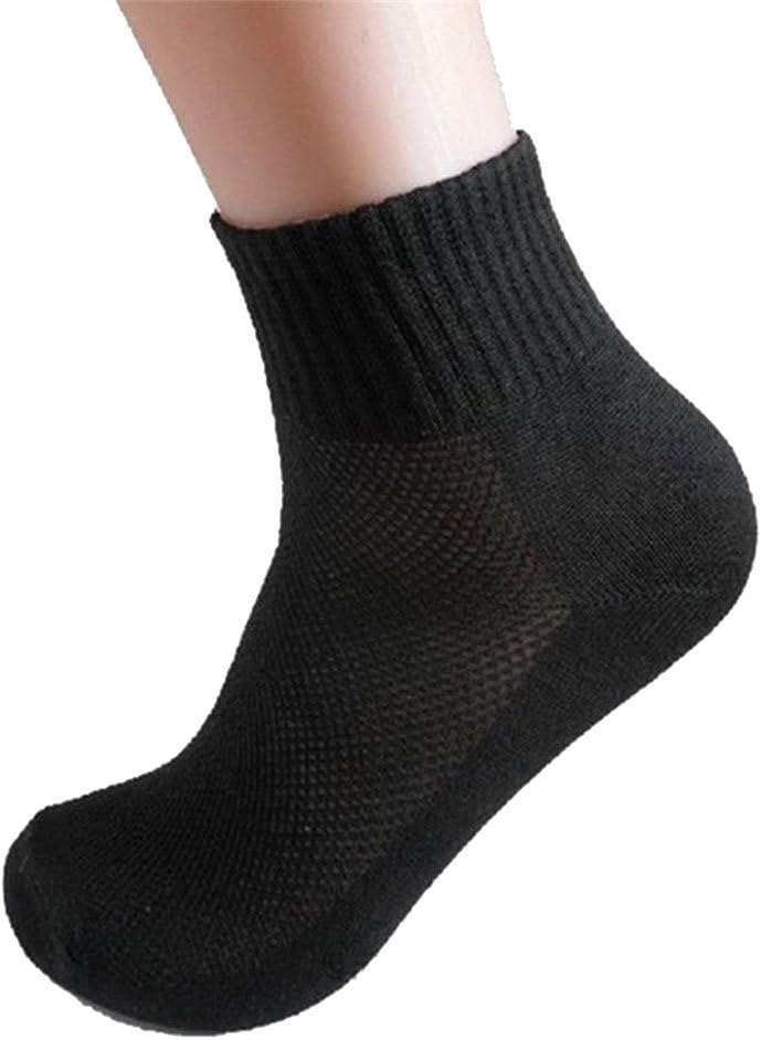Ccoco Men's Socks Soft Cotton Comfortable Breathable Thermal Sport Sock Ankle Running-black-One Size