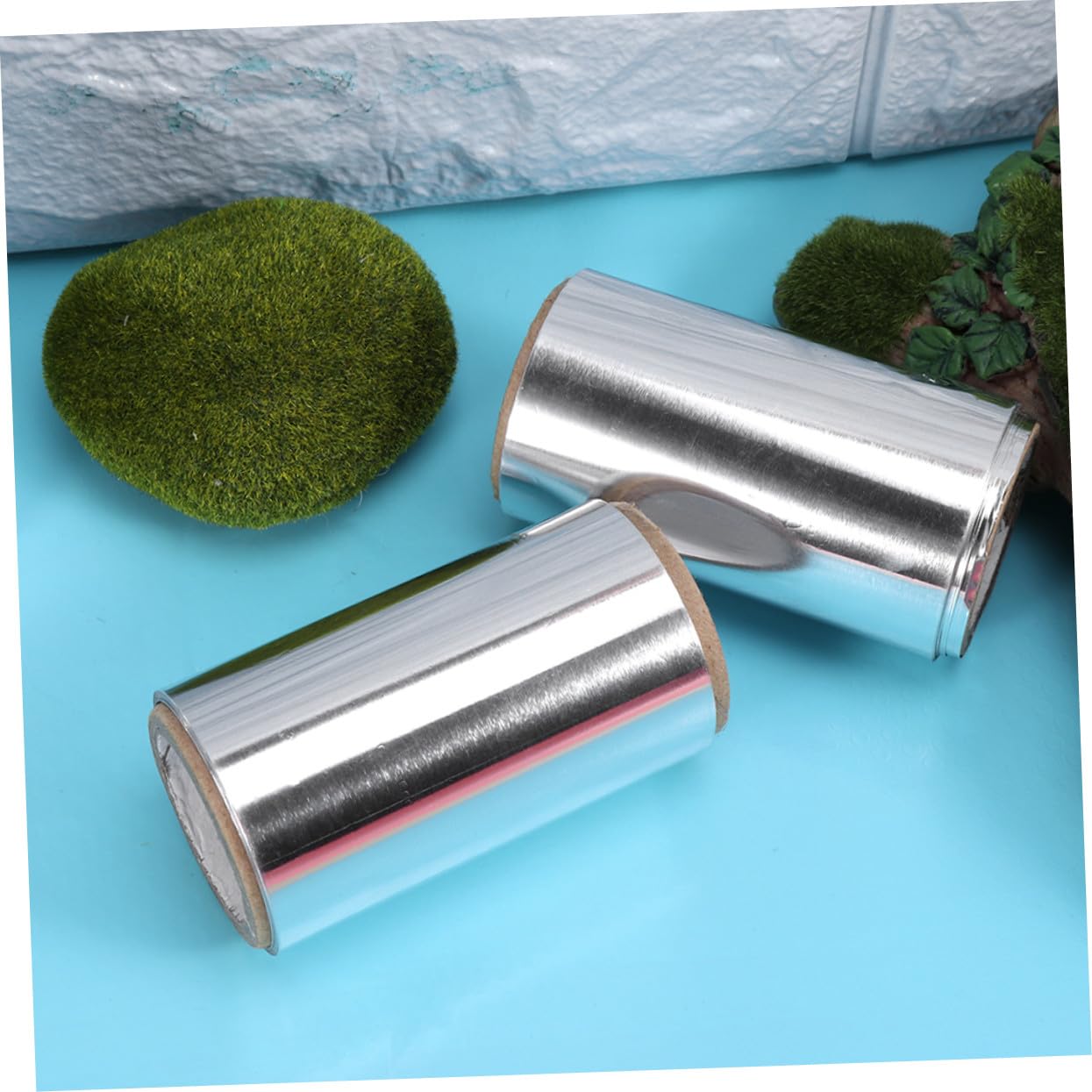 Healeved Papier Aluminium pour Mèches de Cheveux Argenté 2 Rouleaux pour Salon de Coiffure Améliore la Pénétration Retient la Chaleur