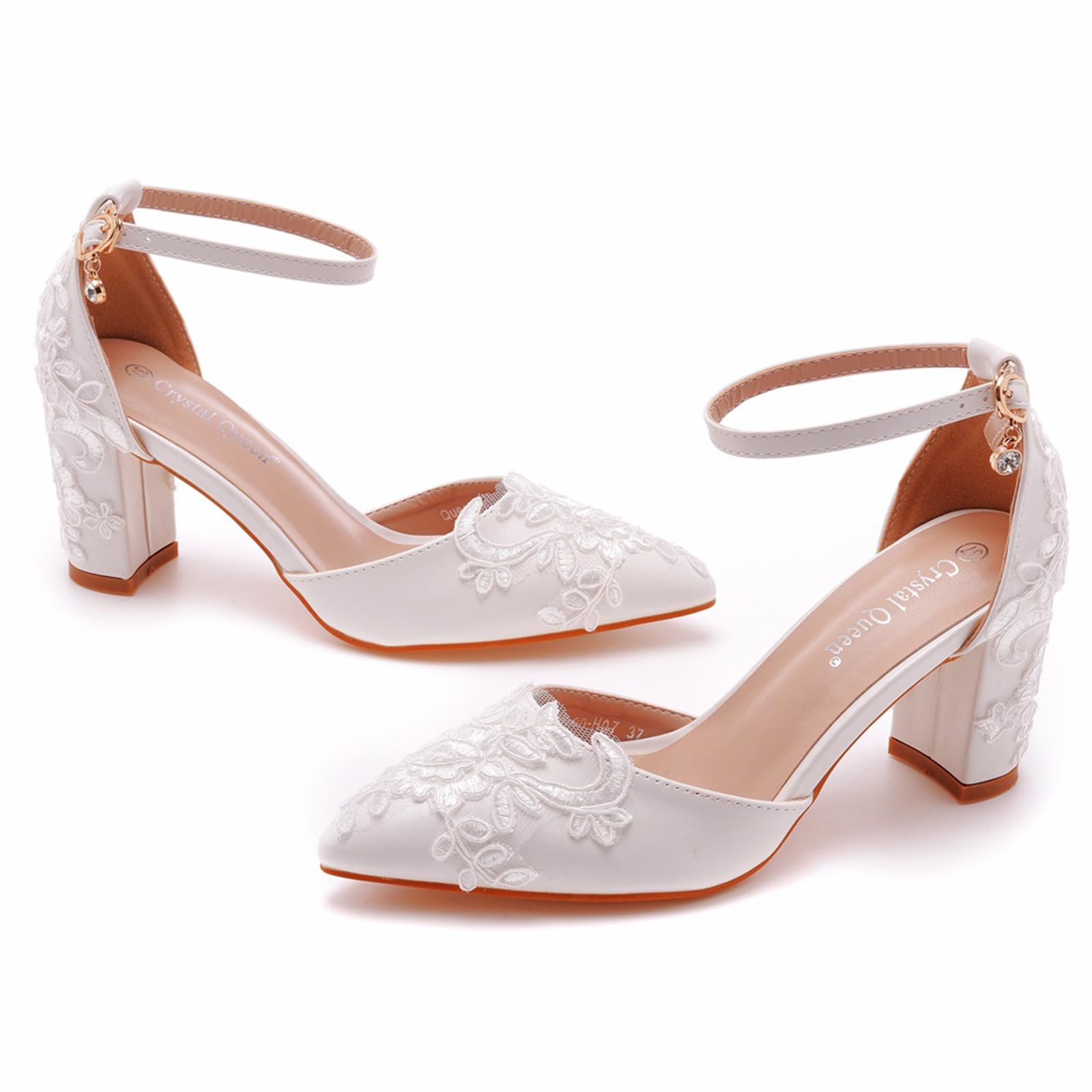 Zapatos de Boda para Mujer Zapatos de Novia de tacón Alto Zapatos de Fiesta de Punta Cerrada Zapatos de Vestidos de Fiesta