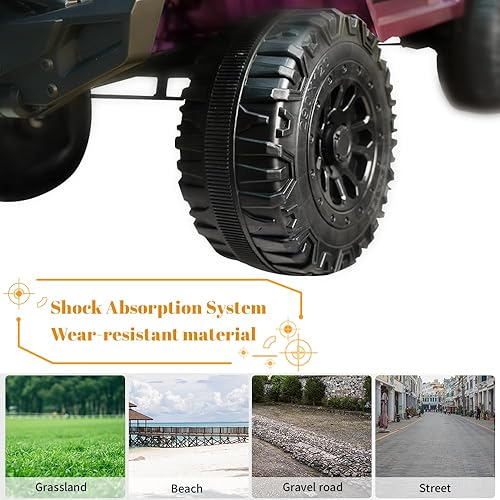 Miniatura 6 de Automóvil de paseo de 12 V, automóviles eléctricos para niños, juguetes de paseo con 3 velocidades ajustables, equipado con música, control remoto