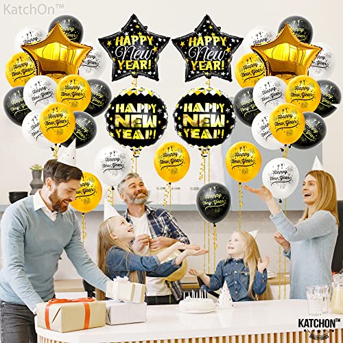 Huge, Happy New Year Balloons Set - Pack Of 36 Happy New Years Foil Balloons | 3D New Years Balloons, Happy New Year Decorations 2023 | New Years Eve Party Supplies 2023 | New Years Decorations 2023 #TOP6