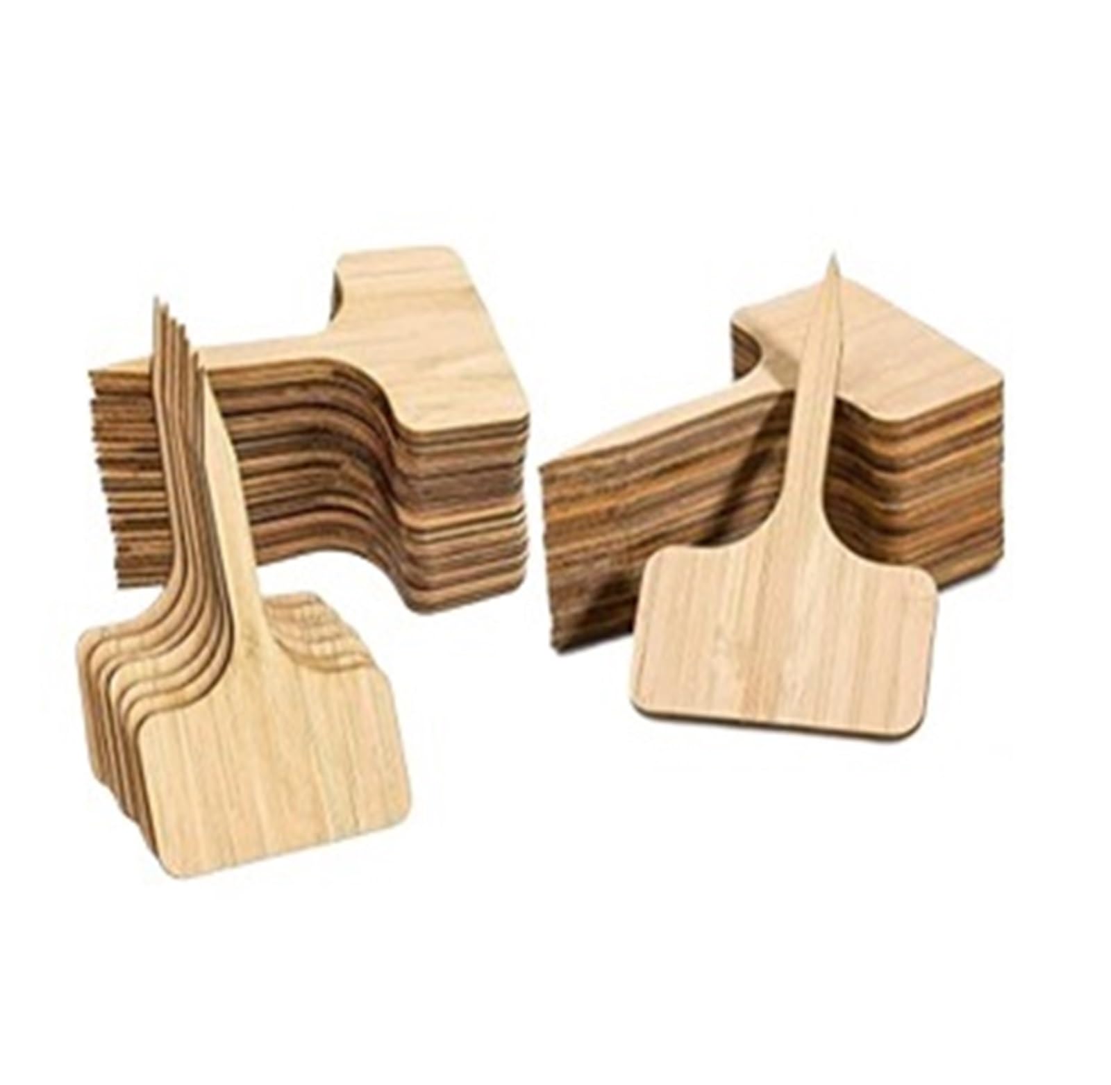Etichette Per Piante 50/100 pezzi Etichette for piante a forma di T Etichette for piante in legno con logo(100pcs)