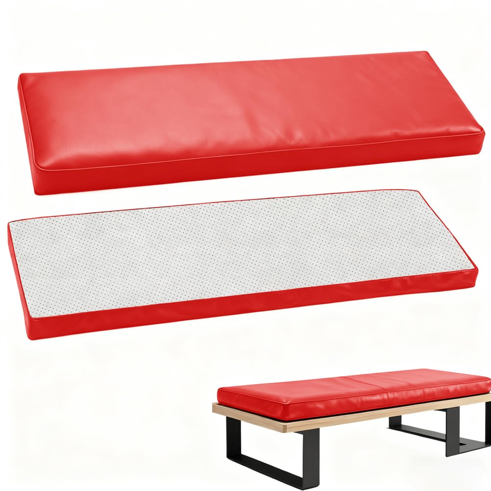 Wodoodporna skórzana nakładka na ławkę 140 x 40 x 5 cm antypoślizgowa podkładka do siedzenia na zewnątrz do ogrodu, huśtawki, futra i akcesoria na patio