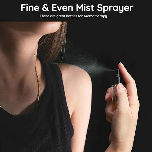 Miniatura 9 de Segbeauty Botellas de perfume de vidrio, paquete de 5 botellas de perfume recargables de 0.3 fl oz (0.3 fl oz), portátil, a prueba de fugas, botella