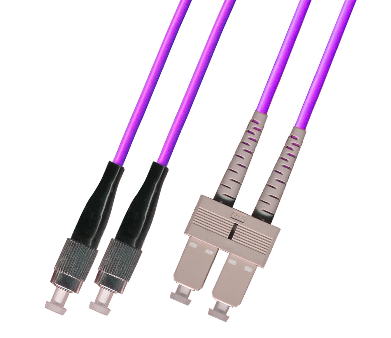 RiteAV 50M (164ft) OM4 40Gb FC to SC Fiber Optic Cable Duplex Multimode 50/125 Jumper 50 Meter Patch Cord