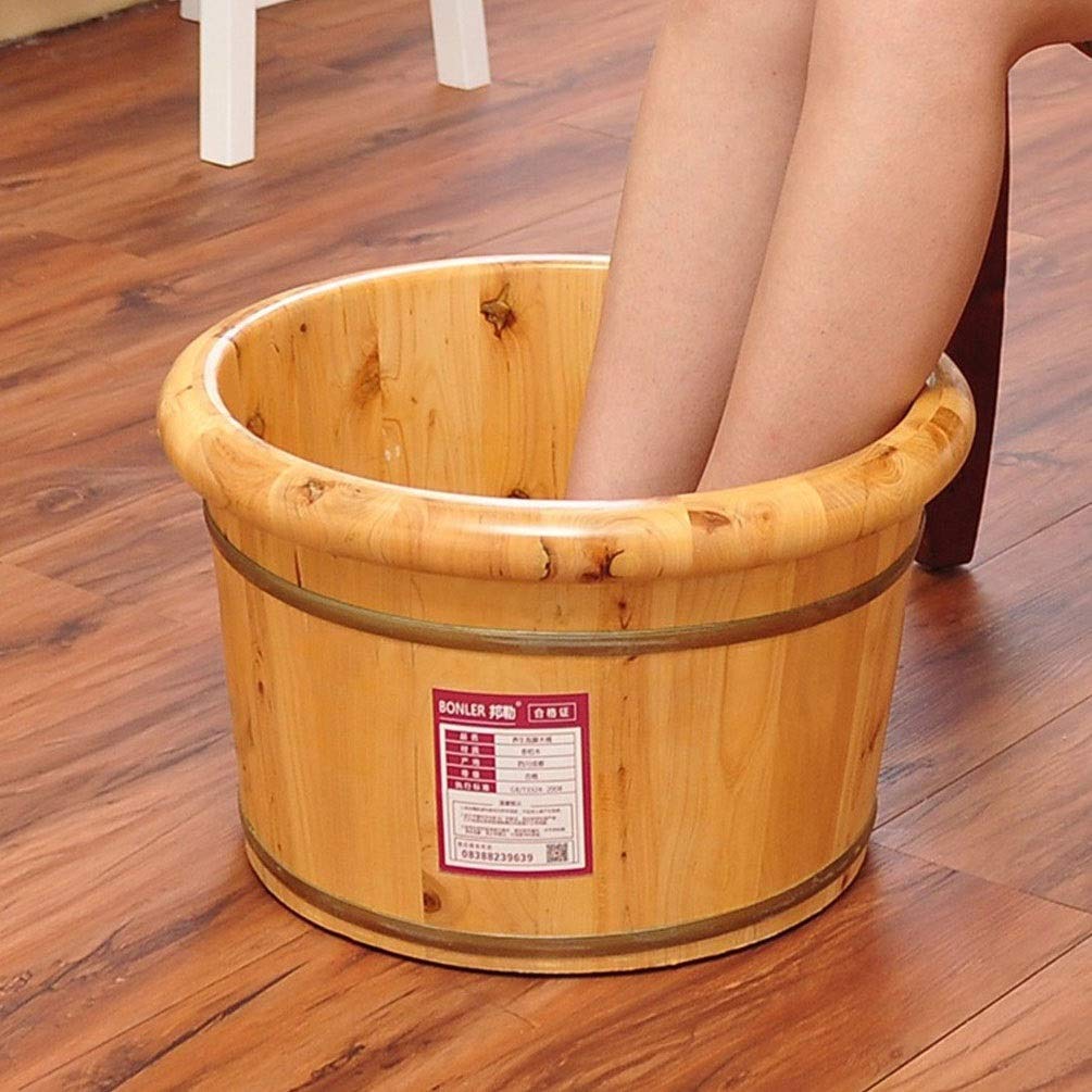 Secchio per pediluvio in legno, pediluvio, vasca idromassaggio, pediluvio per piedi ammollo, secchio per pediluvio con coperchio, secchiello in legno per pedicure, vaschetta per piedi per adulti,