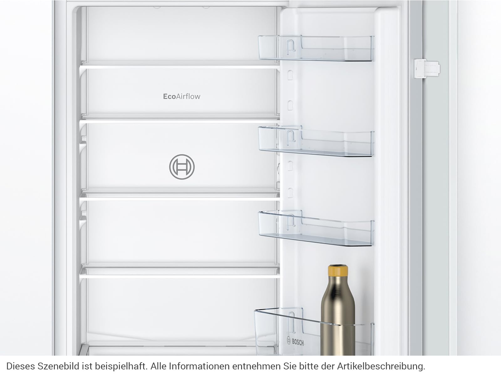Bosch Serie 2 Kühl-Gefrier-Kombination 177.2 x 54.1 cm LowFrost KIV87NSE0 | Made in Germany, weniger Eisbildung, MultiBox XXL Schublade für Obst, BigBox Gefrierschublade, LED-Beleuchtung