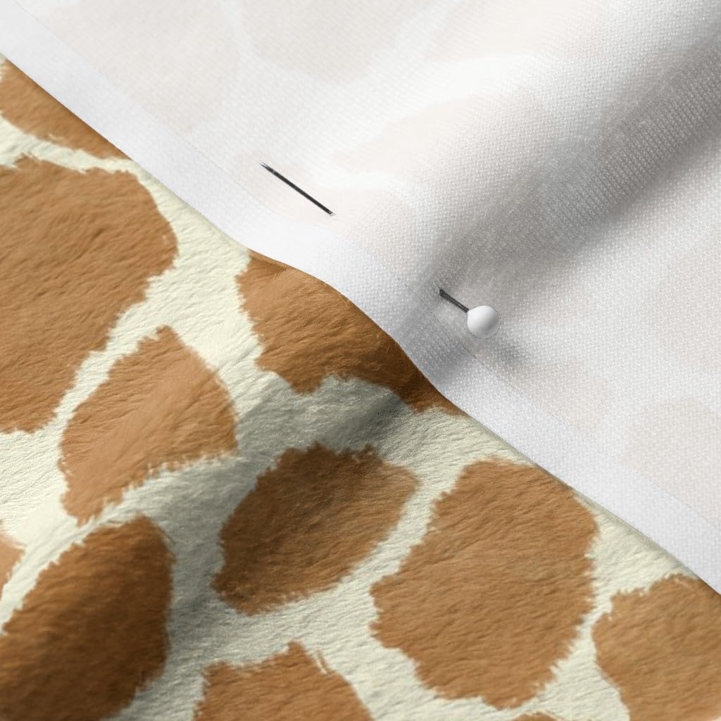 Spoonflower Fabric - Giraffe Spots Hide Zoo Safari Brown Animal Print Pattern Look Africa Printed on Minky Fabric by The Yard - Sewing Baby Blankets Quilt Backing Plush