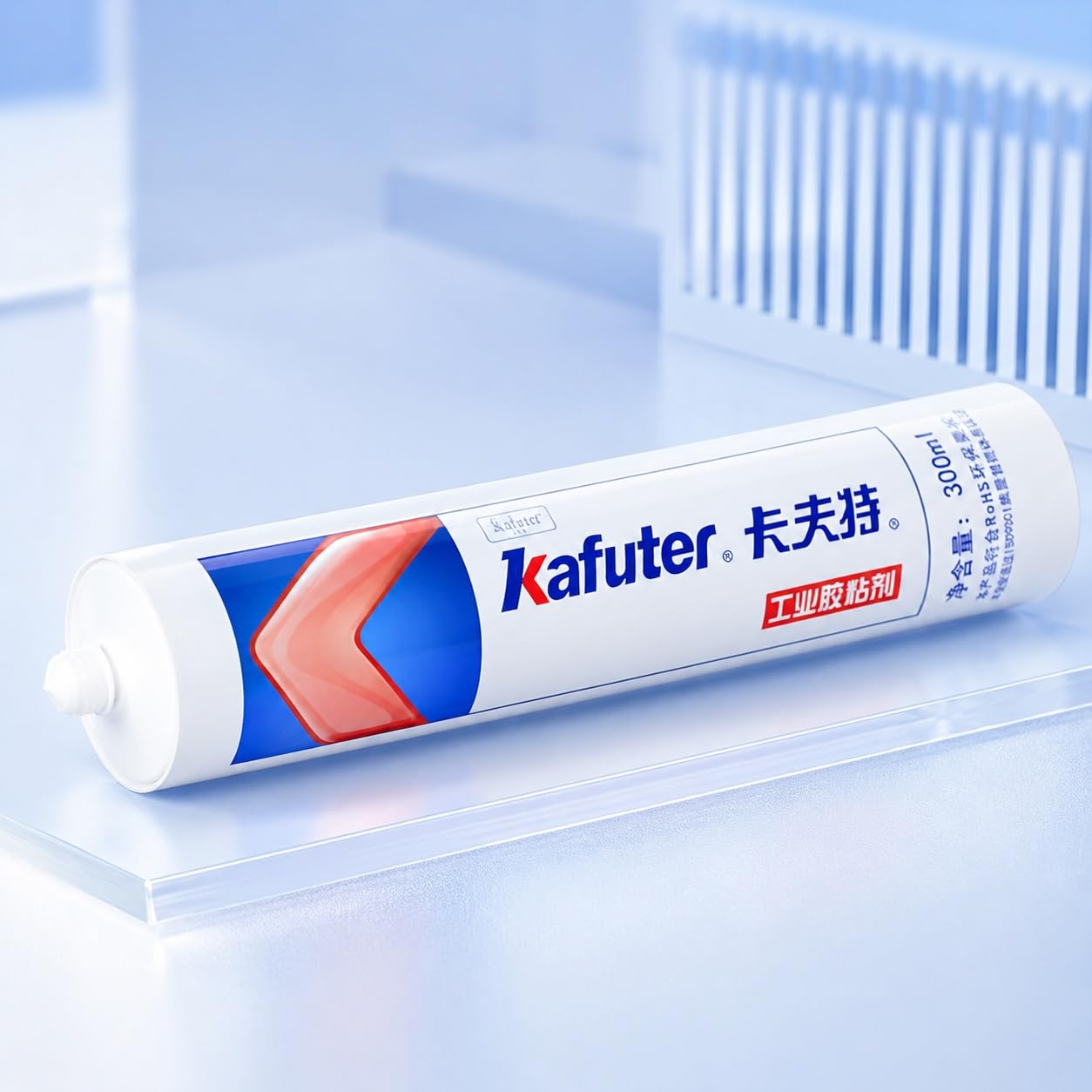 VIDOO Kafuter K-5204K 300ml Kartusche Silikonkleber Schnelltrocknend Weiß RTV 1.6 W/mK Wärmeleitend für Schnellhärtenden Roboter-Automatisierungsverguss Silikonkleber