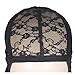 2 pcs Wig Caps with Adjustable Strap for Making Wigs Black Lace Net for Wigs Average Size make Your Own Wig (Lace Wig Caps)