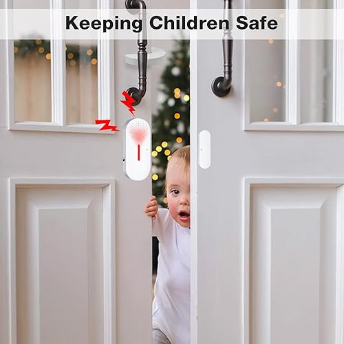 Miniatura 2 de Alarma de puerta y ventana, alarma de puerta de 95 dB para seguridad de los niños, sensor inalámbrico, alarma antirrobo de ventana, alarmas de