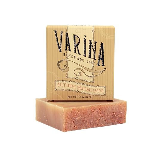 Miniatura 9 de Jabón en barra de sándalo antiguo natural, limpieza suave para pieles sensibles, floral, paquete de 3, experimenta una piel sana y brillante