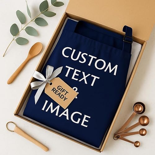 Miniatura 8 de Delantal de chef de cocina personalizado con tu imagen y texto