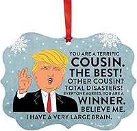 Vista 44 de Andaz Press Divertido presidente Donald Trump Fancy Frame Recuerdo Adorno de Navidad Regalo de mordaza, Perra fantástica, 1 paquete, ideas de regalo