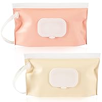 Vista 20 de FEBSNOW Paquete de 2 dispensadores de toallitas para bebé, soporte portátil reutilizable, contenedor de toallitas para bebés, toallitas de viaje