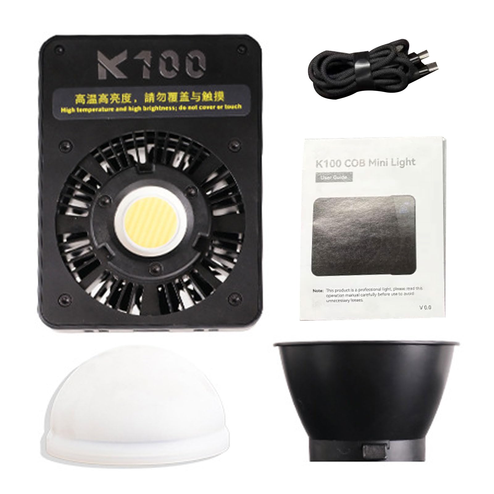 Domary Zestaw Oświetlenia LED do Kamery Wideo 100 W Bi Lighting 2800 K 6800 K Regulowana Temperatura Wysoki CRI TLCI Fotograficzna do Tworzenia Treści Filmowych ABS