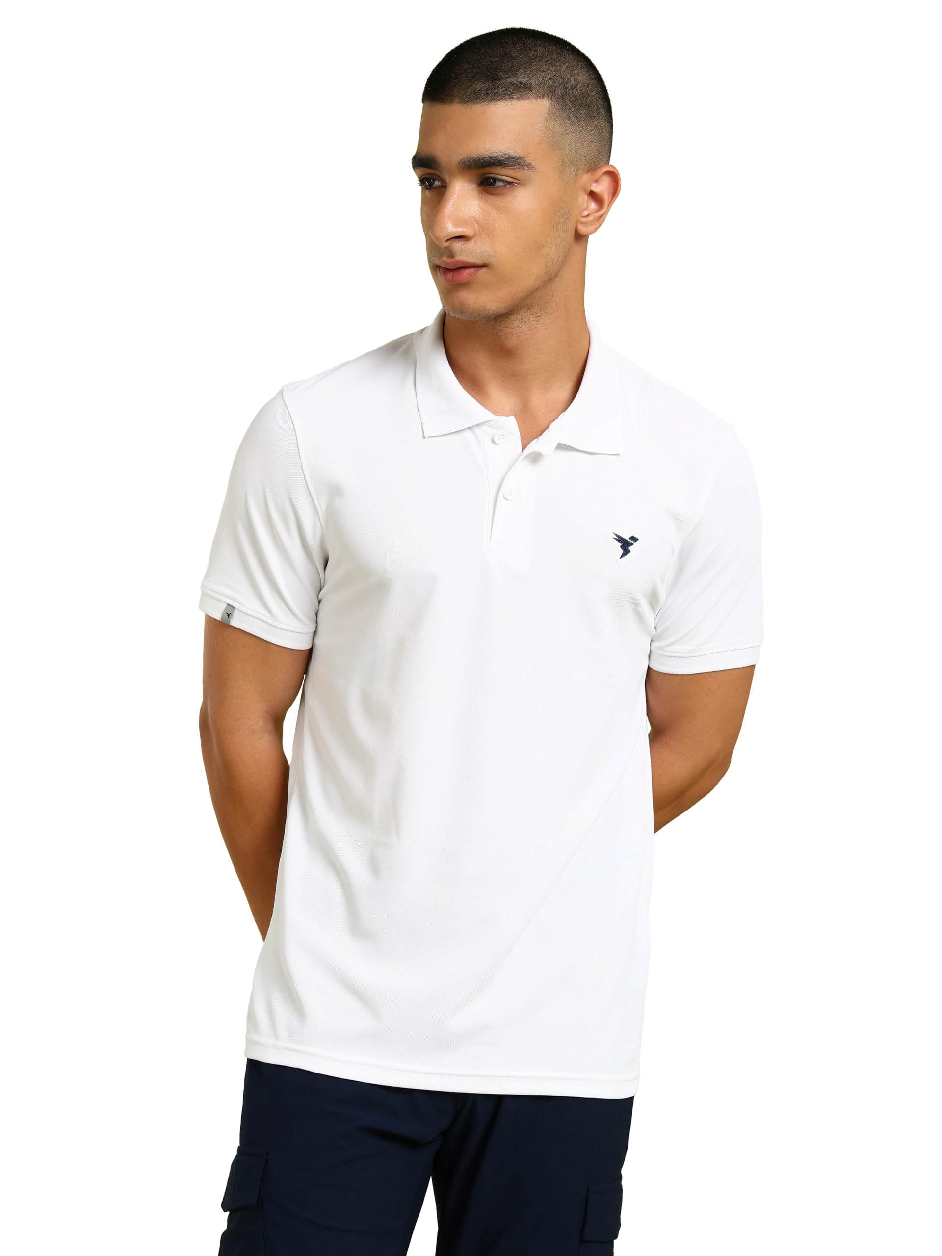 Men Polyester Slim Fit Solid Half Sleeve Polo T-Shirt with Matpiq, Techno Dry and Anti-Microbial for Regular and Casual Use-image-38