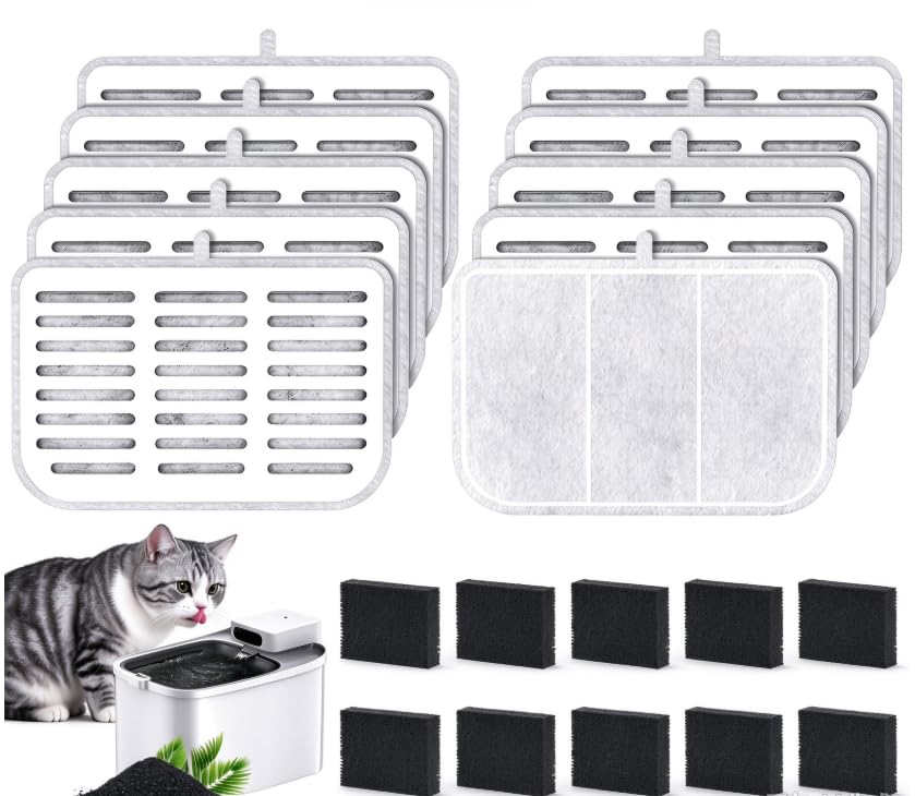 Fitulimo Filter Unit RECT for Petkit Eversweet Max 3L Cat Fountain, 12 Pack